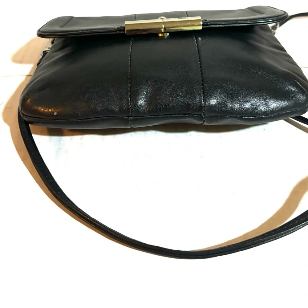 Coach black leather crossbody handbag - Picture 3 of 7